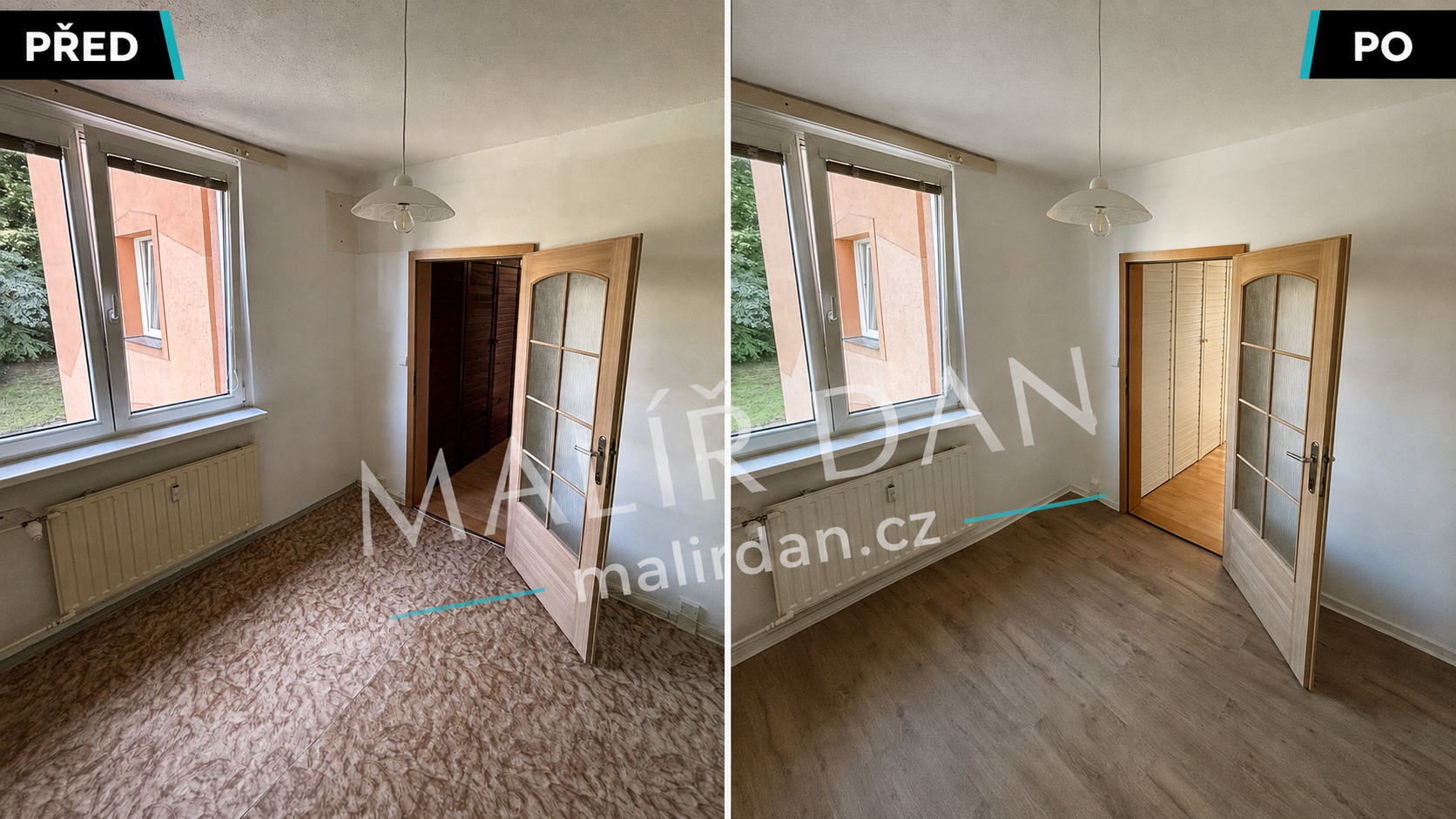 Proměna interiéru před a po – fotografie 6